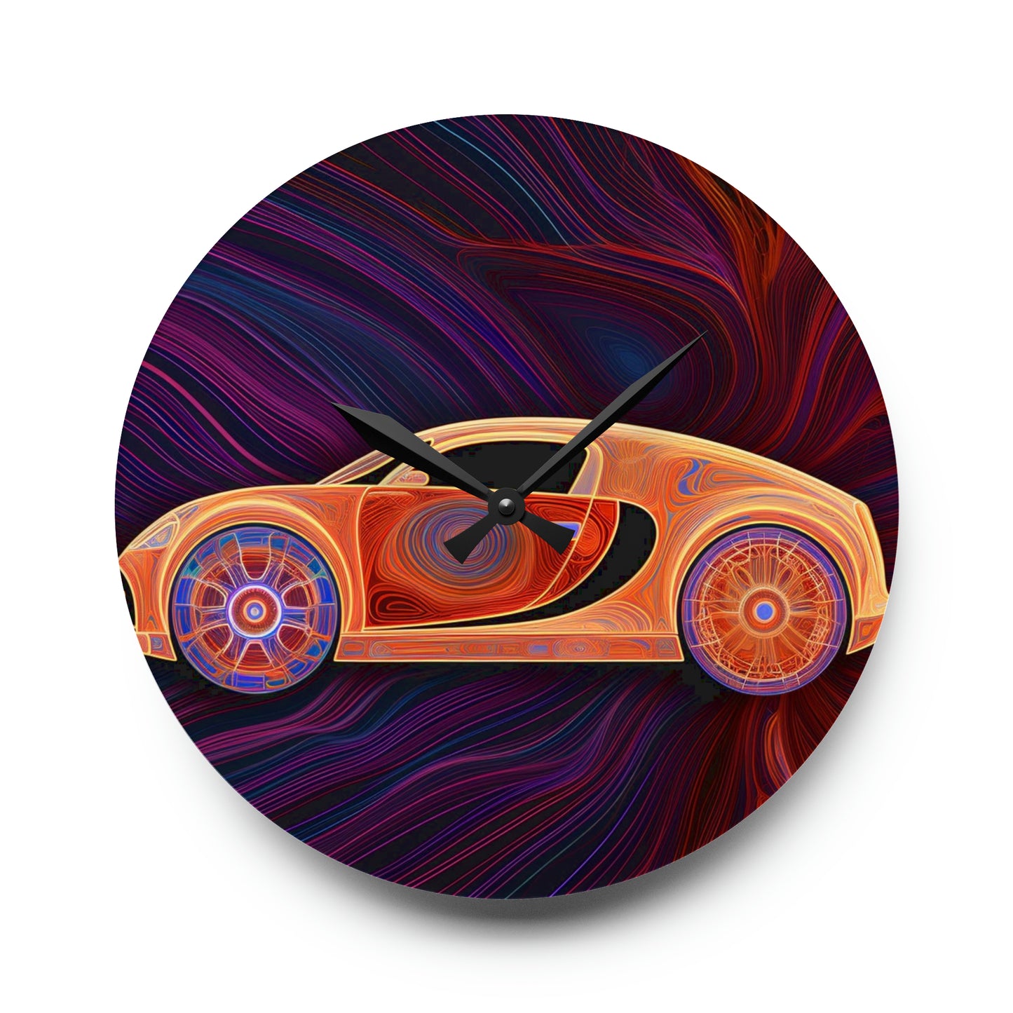 Acrylic Wall Clock Bugatti Abstract Concept 2