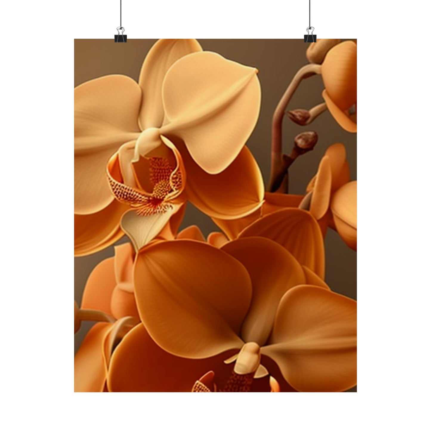 Premium Matte Vertical Posters orchid pedals 4