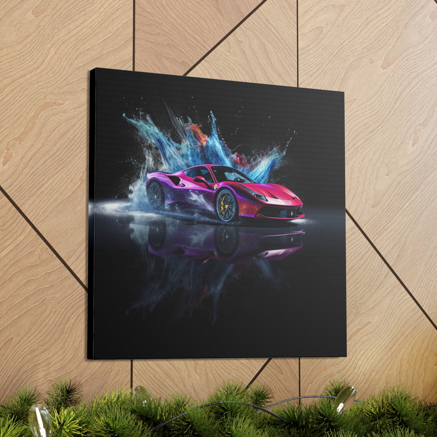 Canvas Gallery Wraps Ferrari Water Splash 4