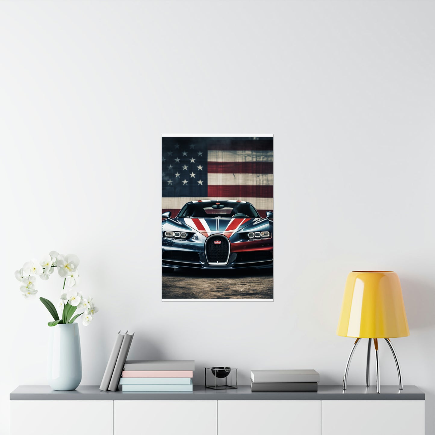 Premium Matte Vertical Posters Bugatti Flag 2