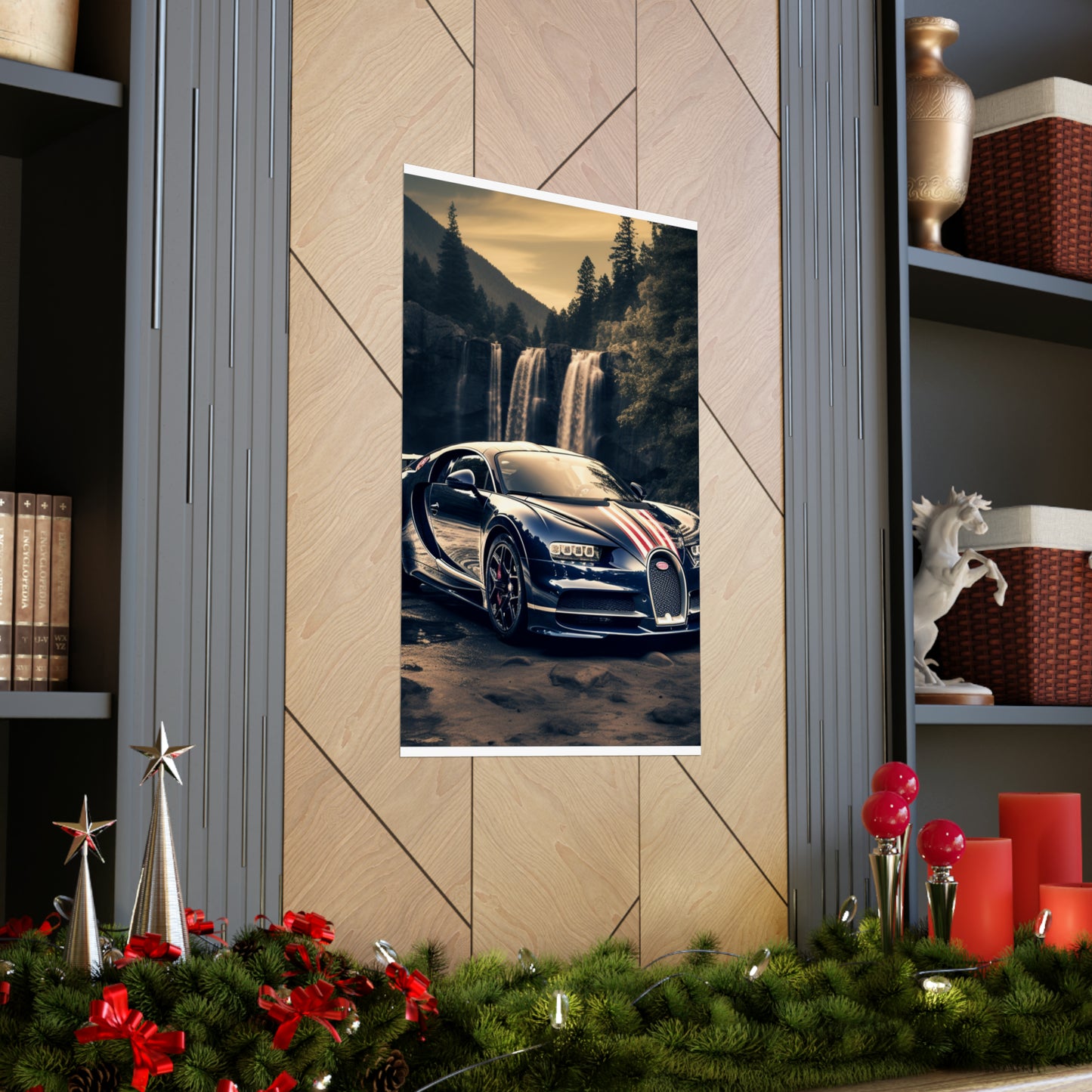 Premium Matte Vertical Posters Bugatti Waterfall 2