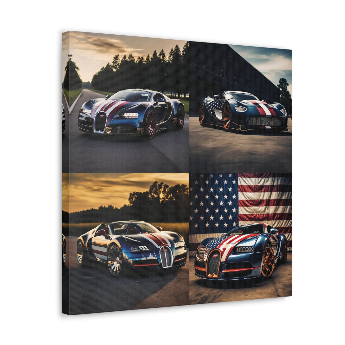 Canvas Gallery Wraps Bugatti Flag American 5