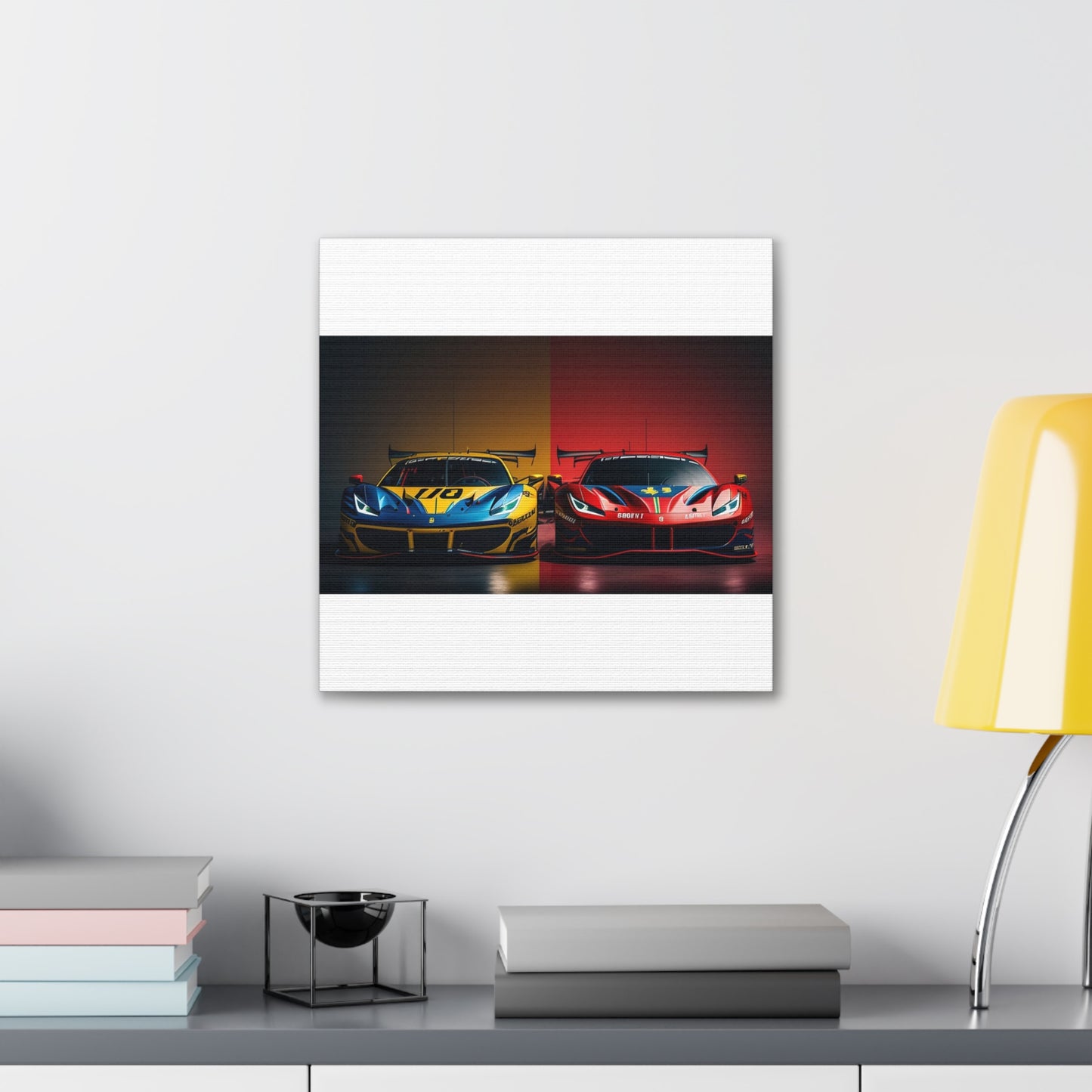 Canvas Gallery Wraps Ferrari Red Blue 3