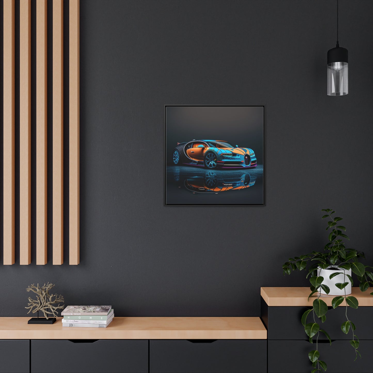 Gallery Canvas Wraps, Square Frame Bugatti Blue 1