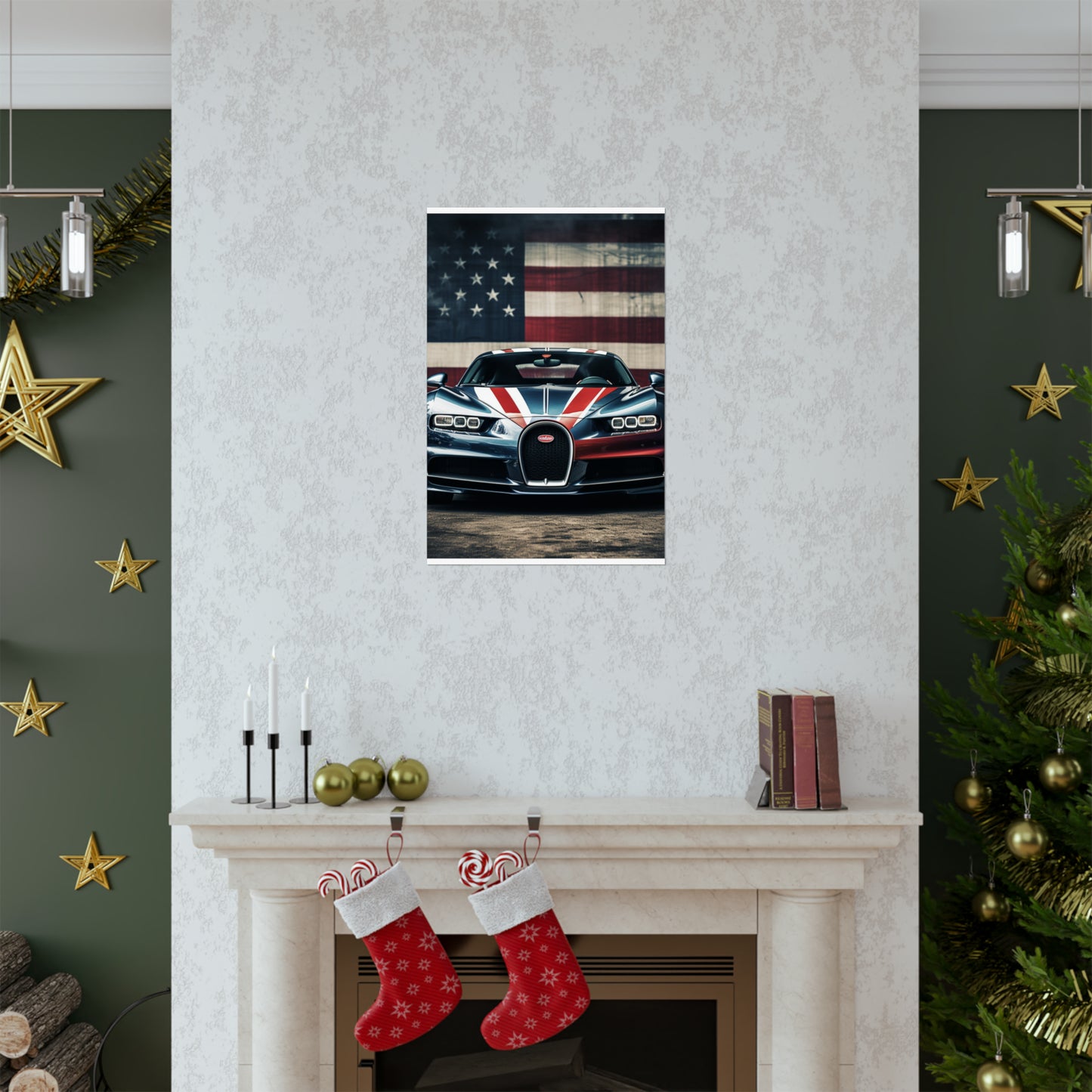 Premium Matte Vertical Posters Bugatti Flag 2