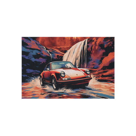 Outdoor Rug  American Flag Porsche Abstract 4