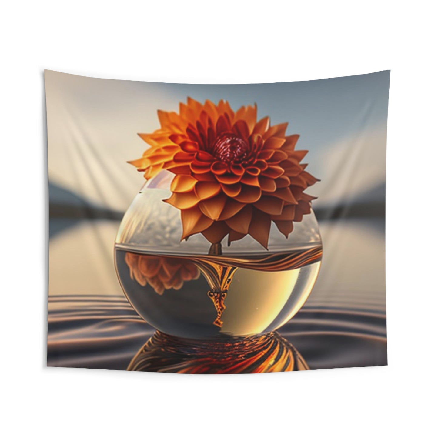 Indoor Wall Tapestries Dahlia Orange 1