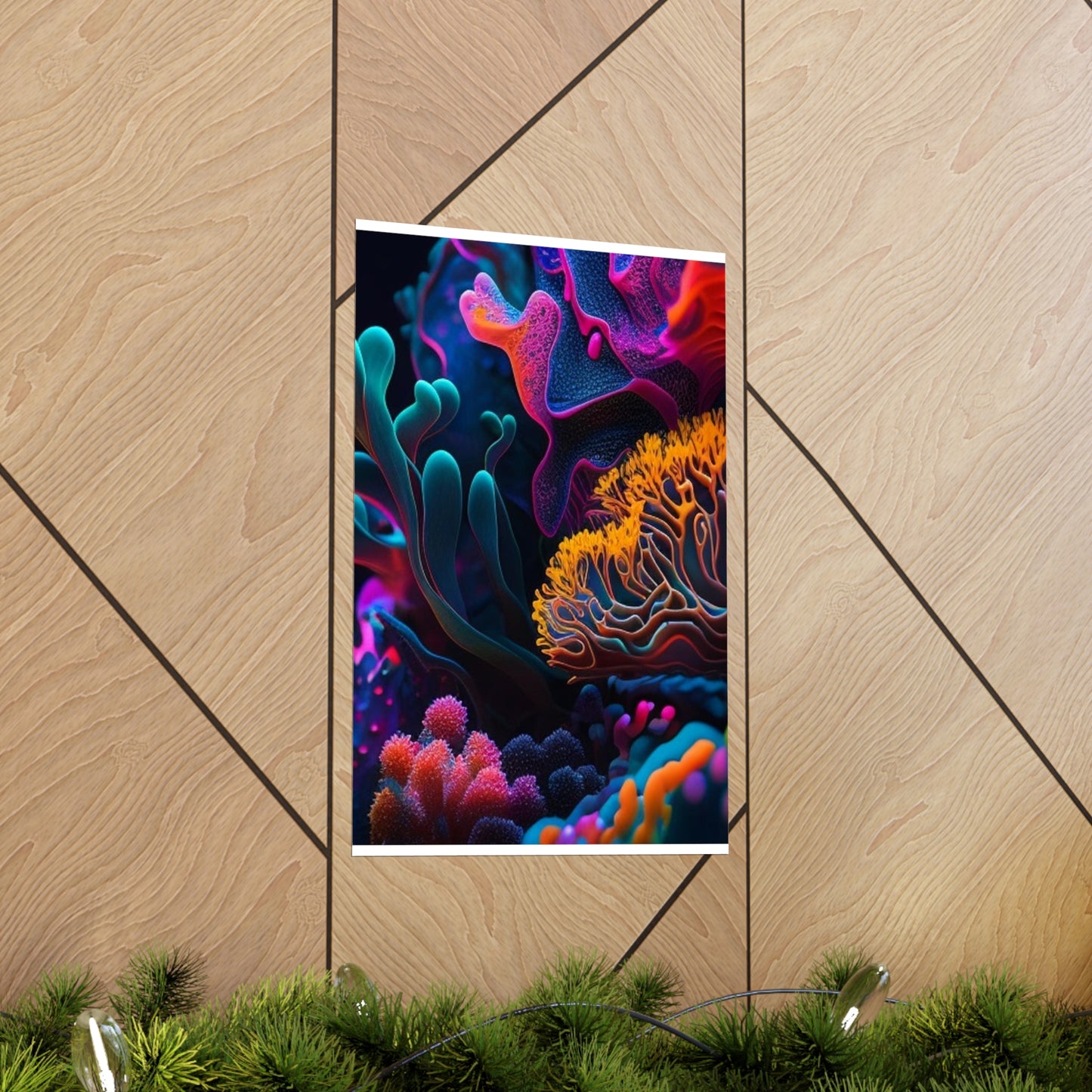 Premium Matte Vertical Posters Macro Coral Reef 2