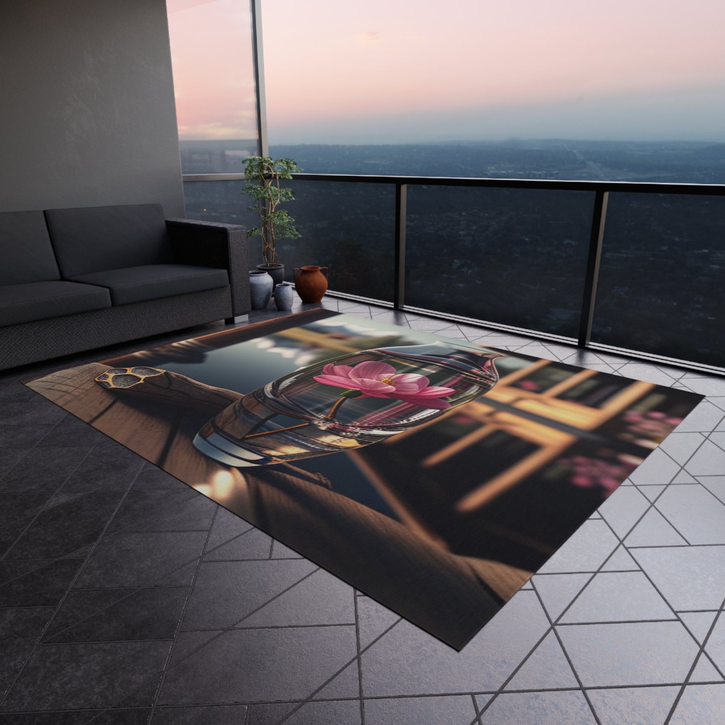 Outdoor Rug  Pink Magnolia 2