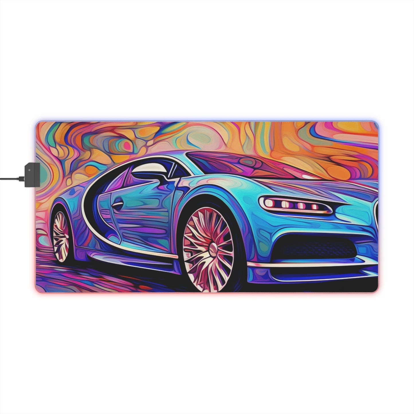 LED Gaming Mouse Pad Bugatti Abstract Concept 3