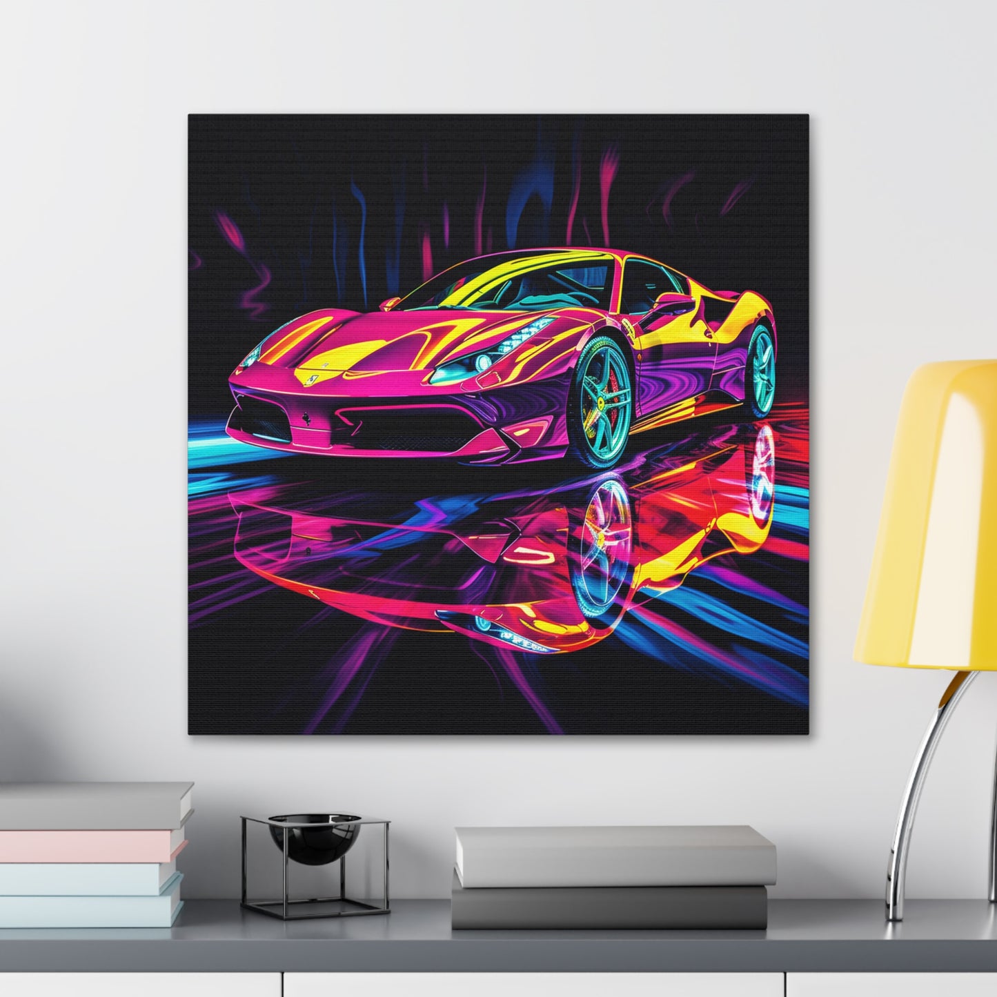 Canvas Gallery Wraps Pink Ferrari Macro 2