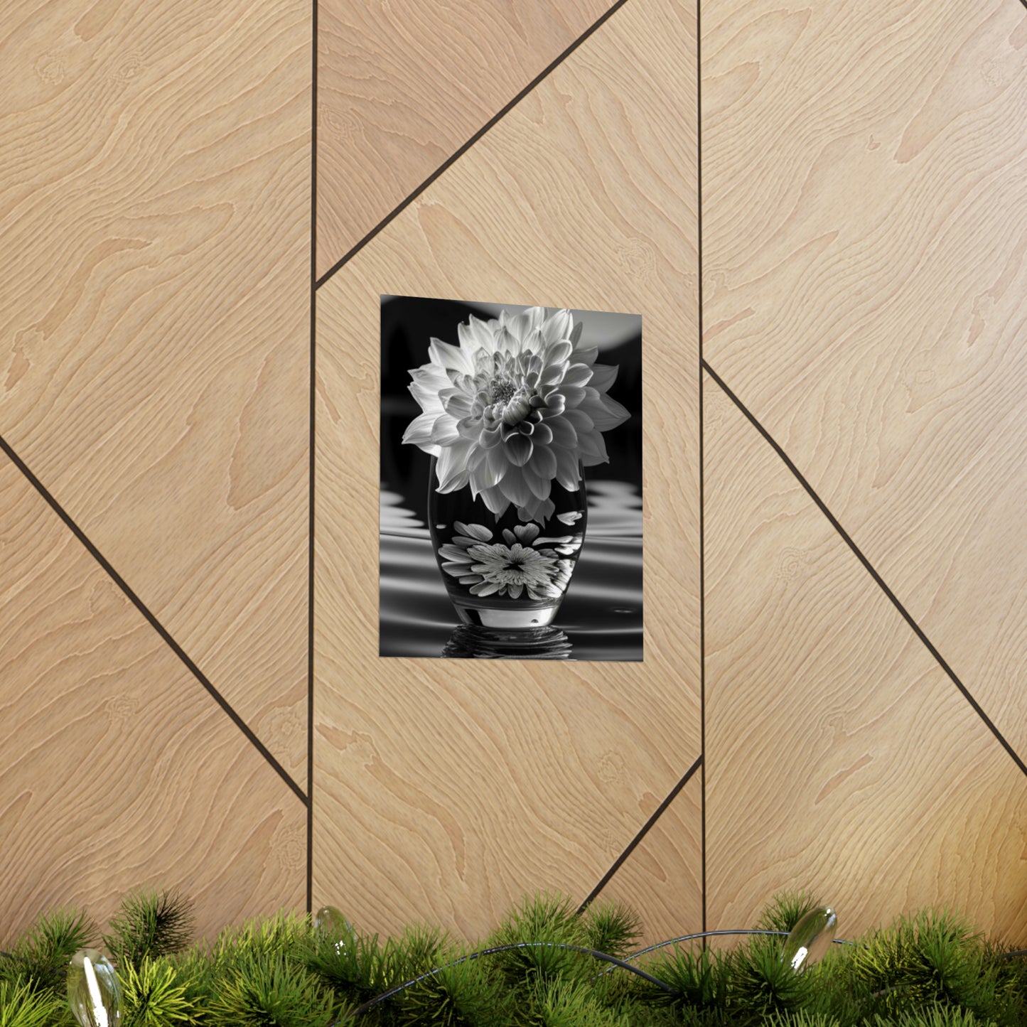 Premium Matte Vertical Posters White Dahlia 4