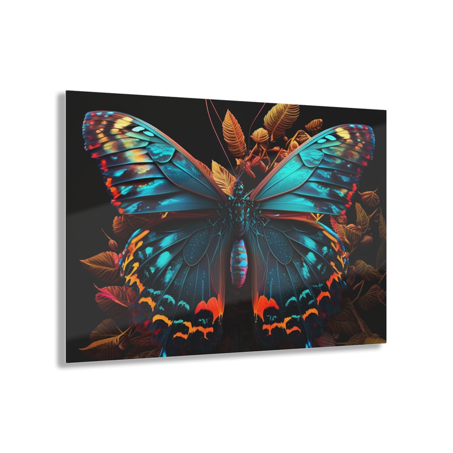 Acrylic Prints Hue Neon Butterfly 1