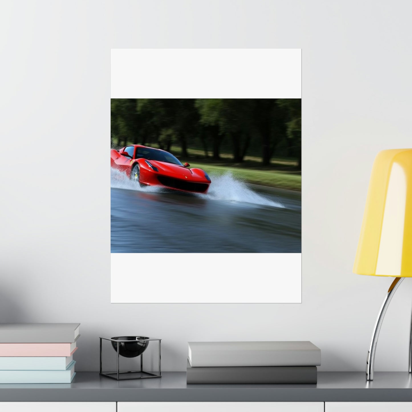 Premium Matte Vertical Posters Water Ferrari Splash 3