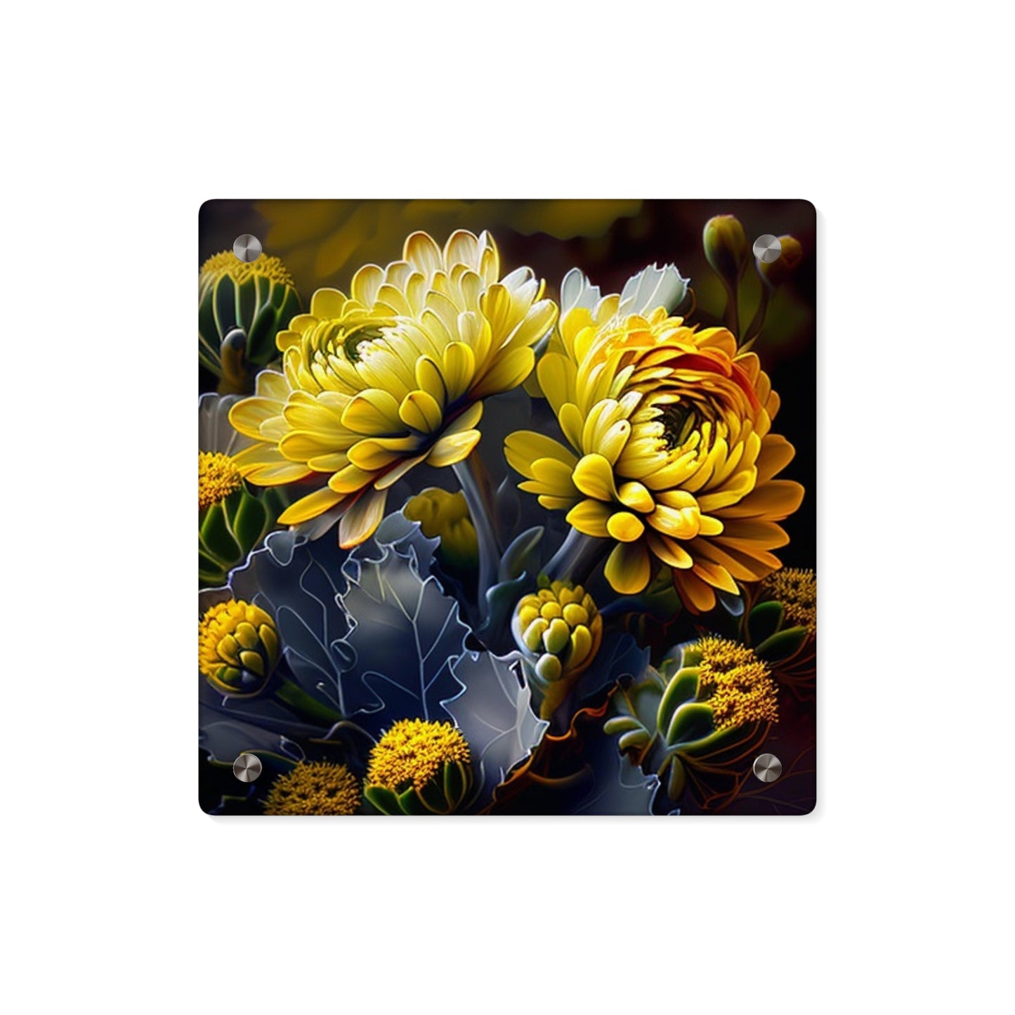 Acrylic Wall Art Panels Yellow Hermosas Flores Amarillas 1