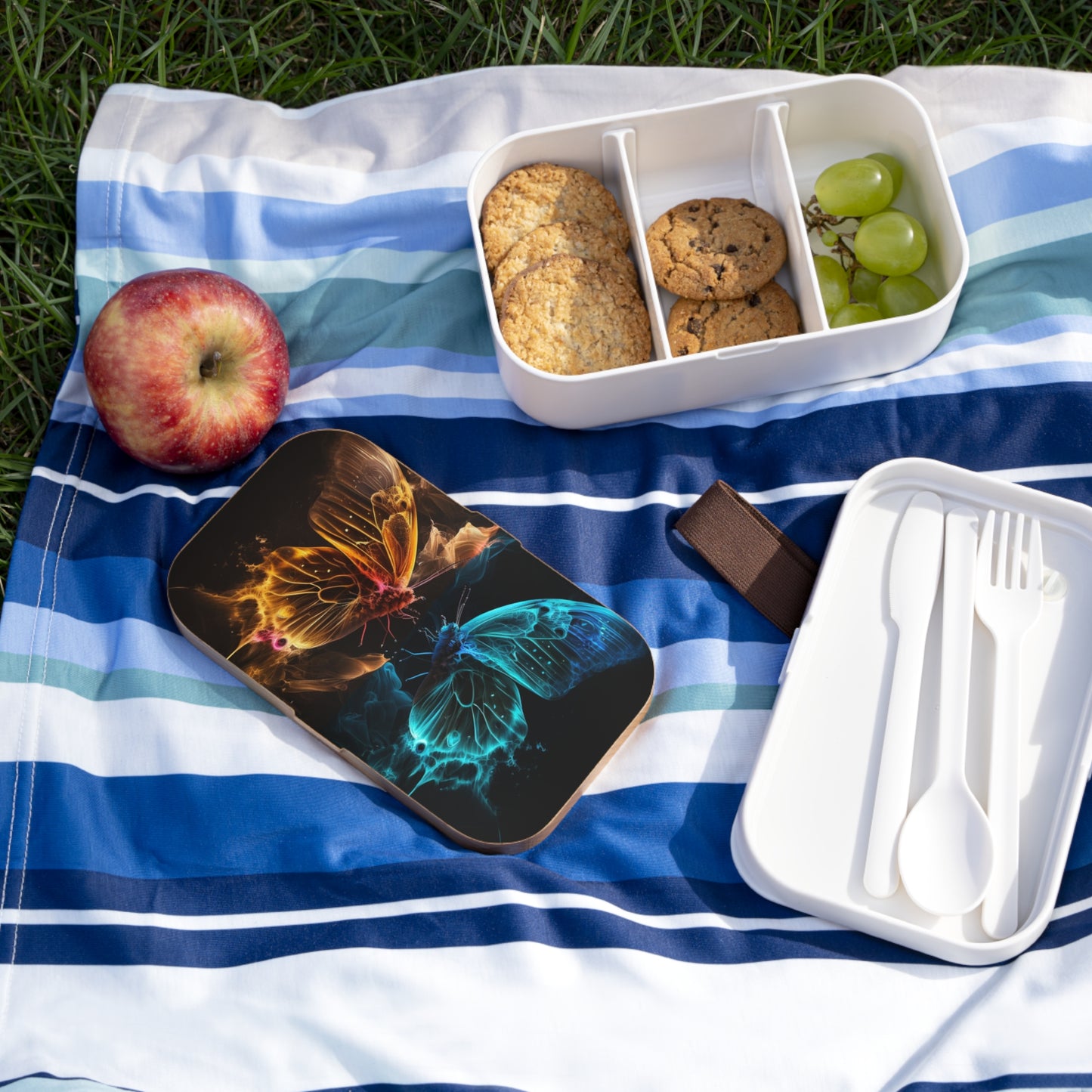 Bento Lunch Box Kiss Neon Butterfly 9