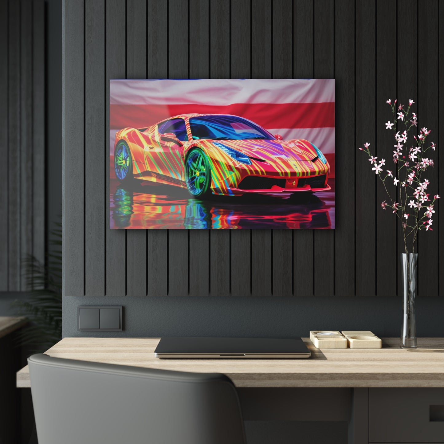 Acrylic Prints Hyper Colorfull Ferrari 4