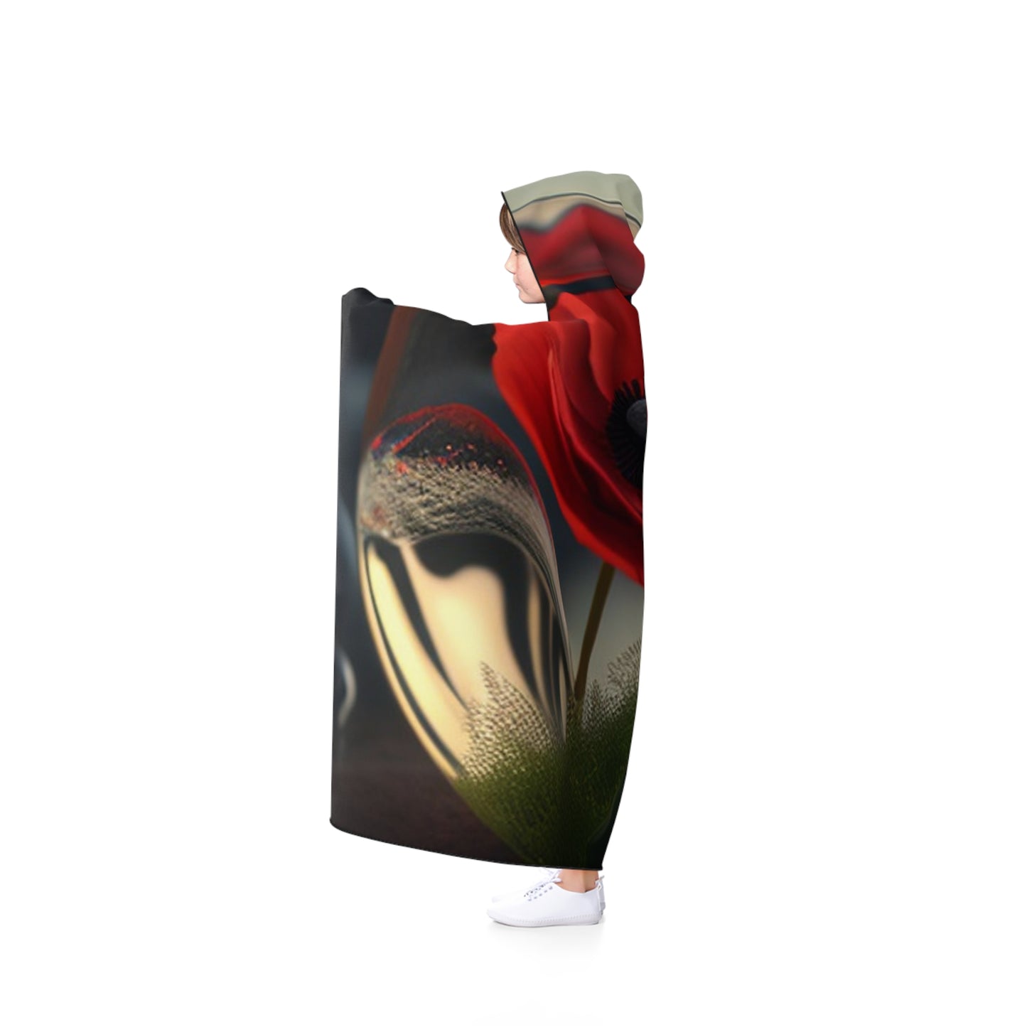 Hooded Blanket Red Anemone in a Vase 3