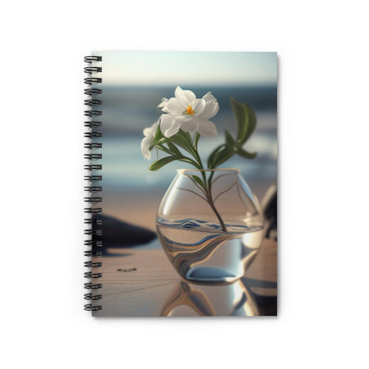 Spiral Notebook - Ruled Line Jasmine glass vase 3