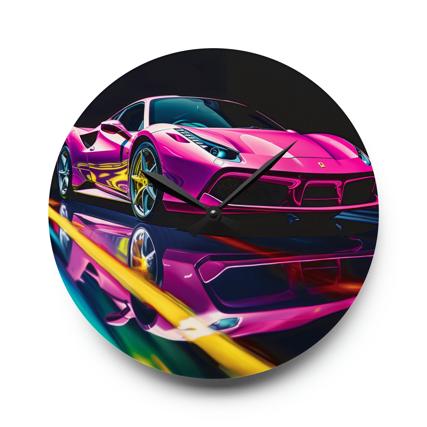 Acrylic Wall Clock Ferrari Flair Macro 4