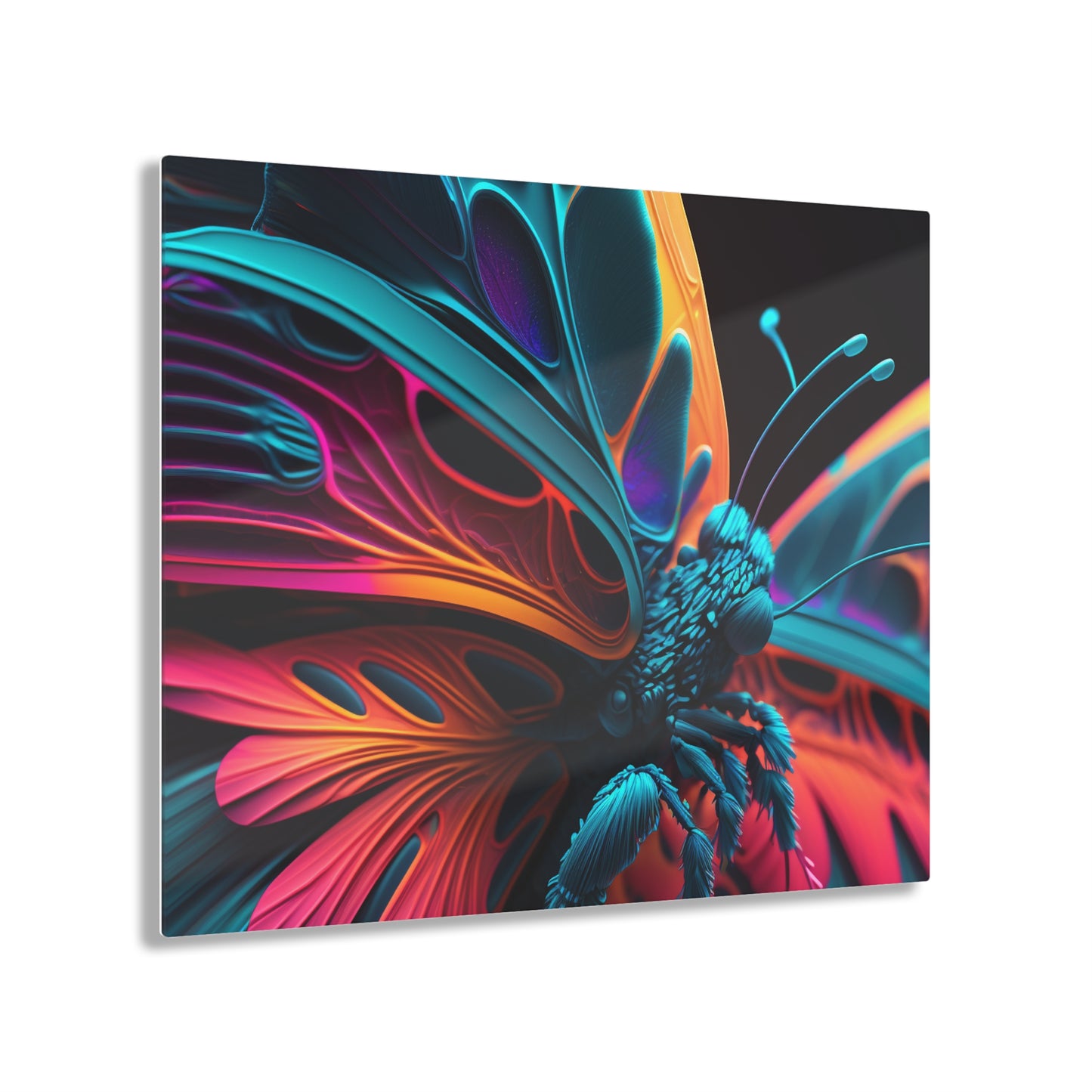 Acrylic Prints Neon Butterfly Macro 4