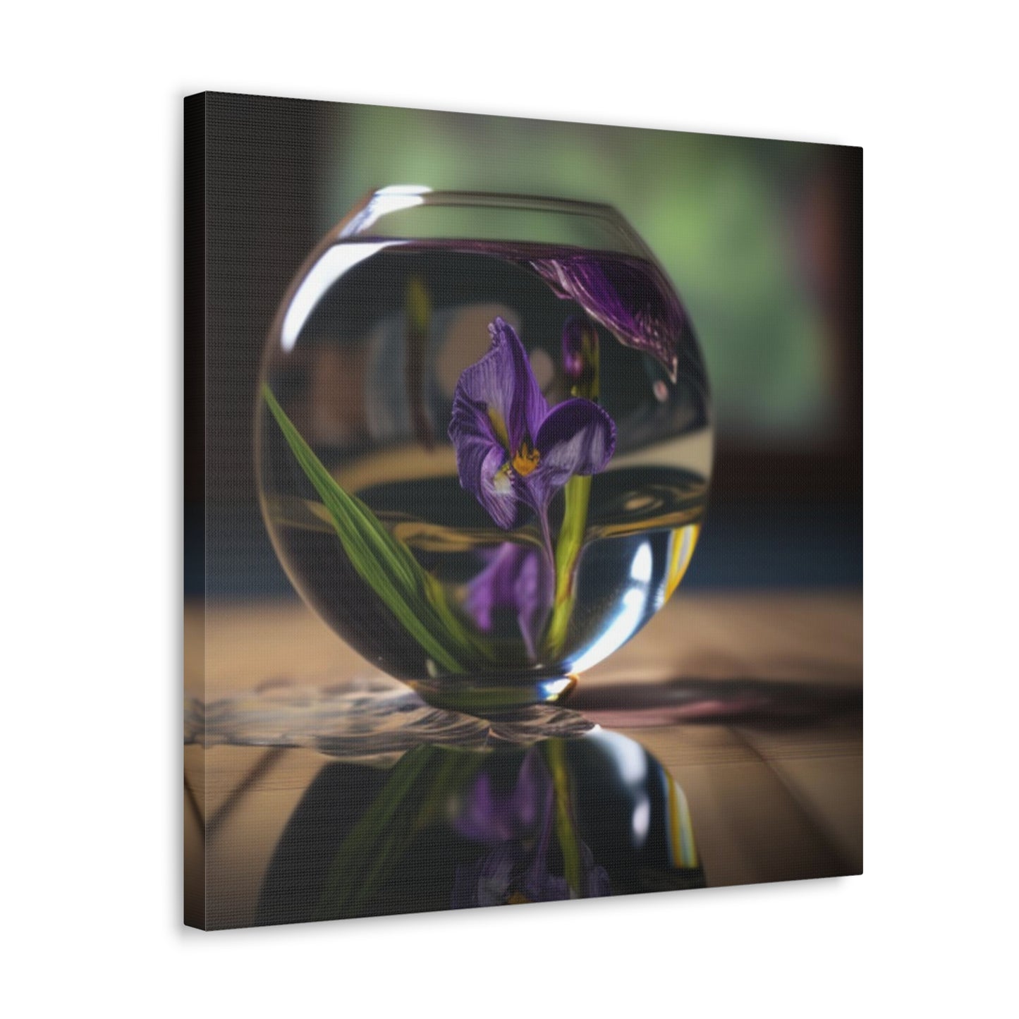 Canvas Gallery Wraps Purple Iris in a vase 1