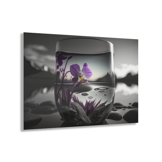 Acrylic Prints Purple Orchid Glass vase 2