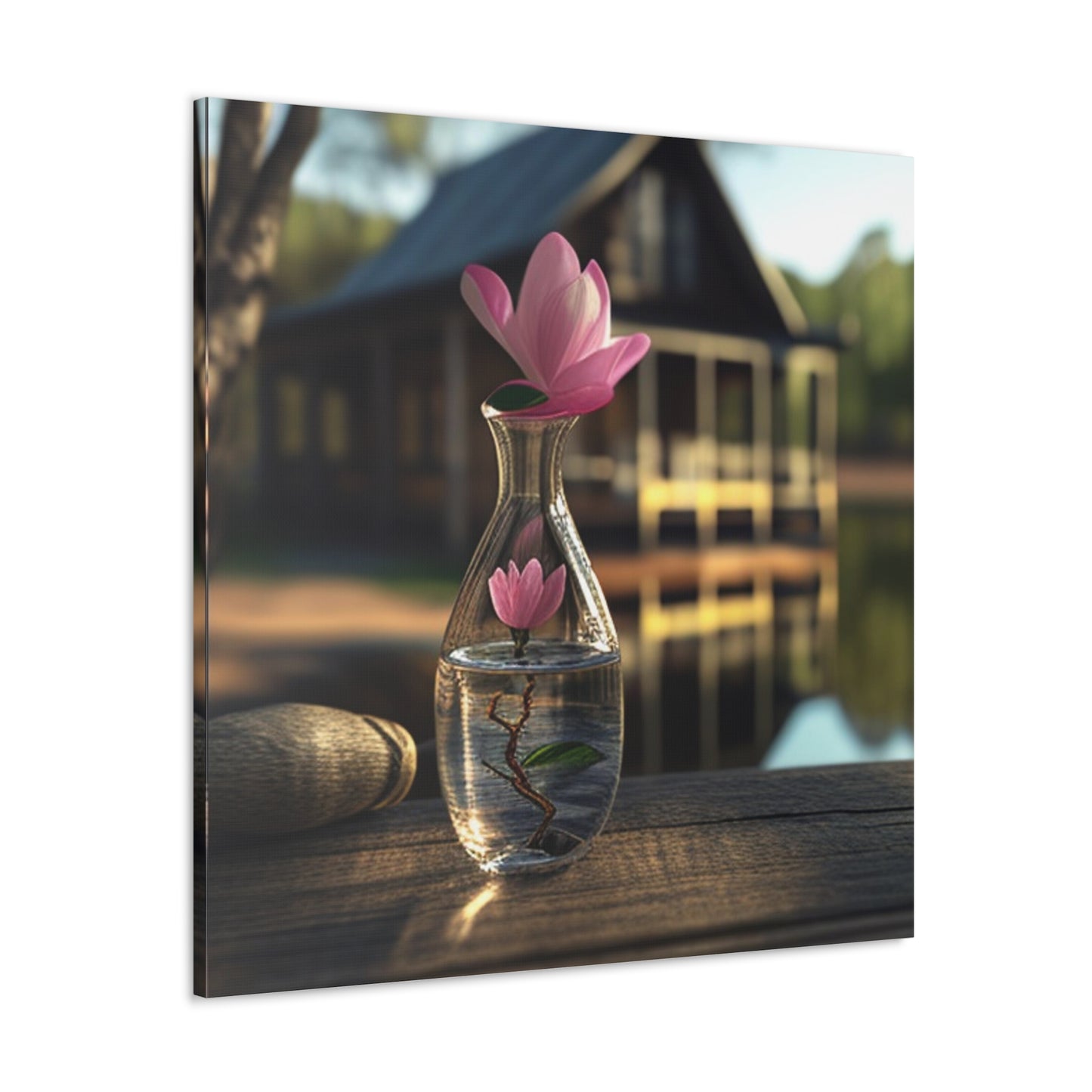 Canvas Gallery Wraps Magnolia in a Glass vase 4