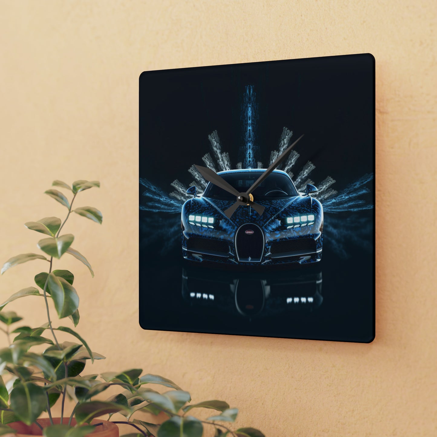 Acrylic Wall Clock Hyper Bugatti 2