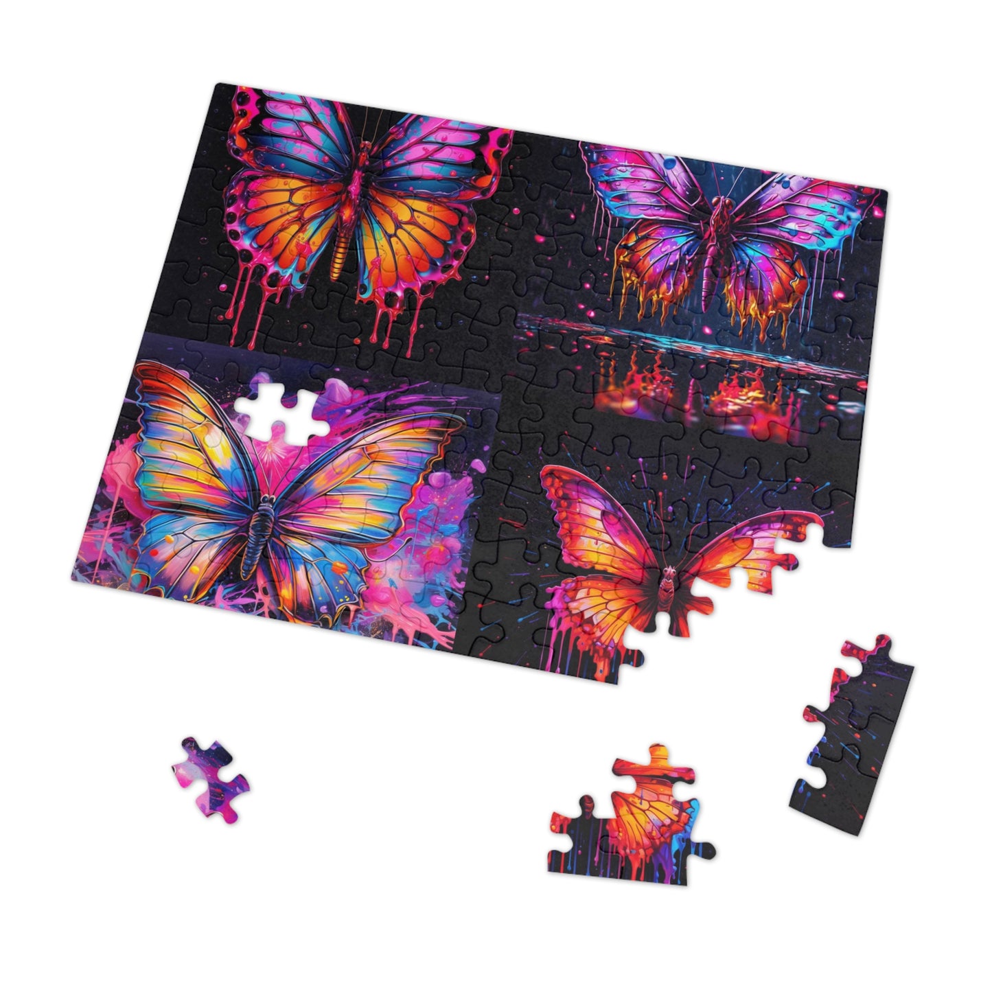 Jigsaw Puzzle (30, 110, 252, 500,1000-Piece) Pink Butterfly Flair 5