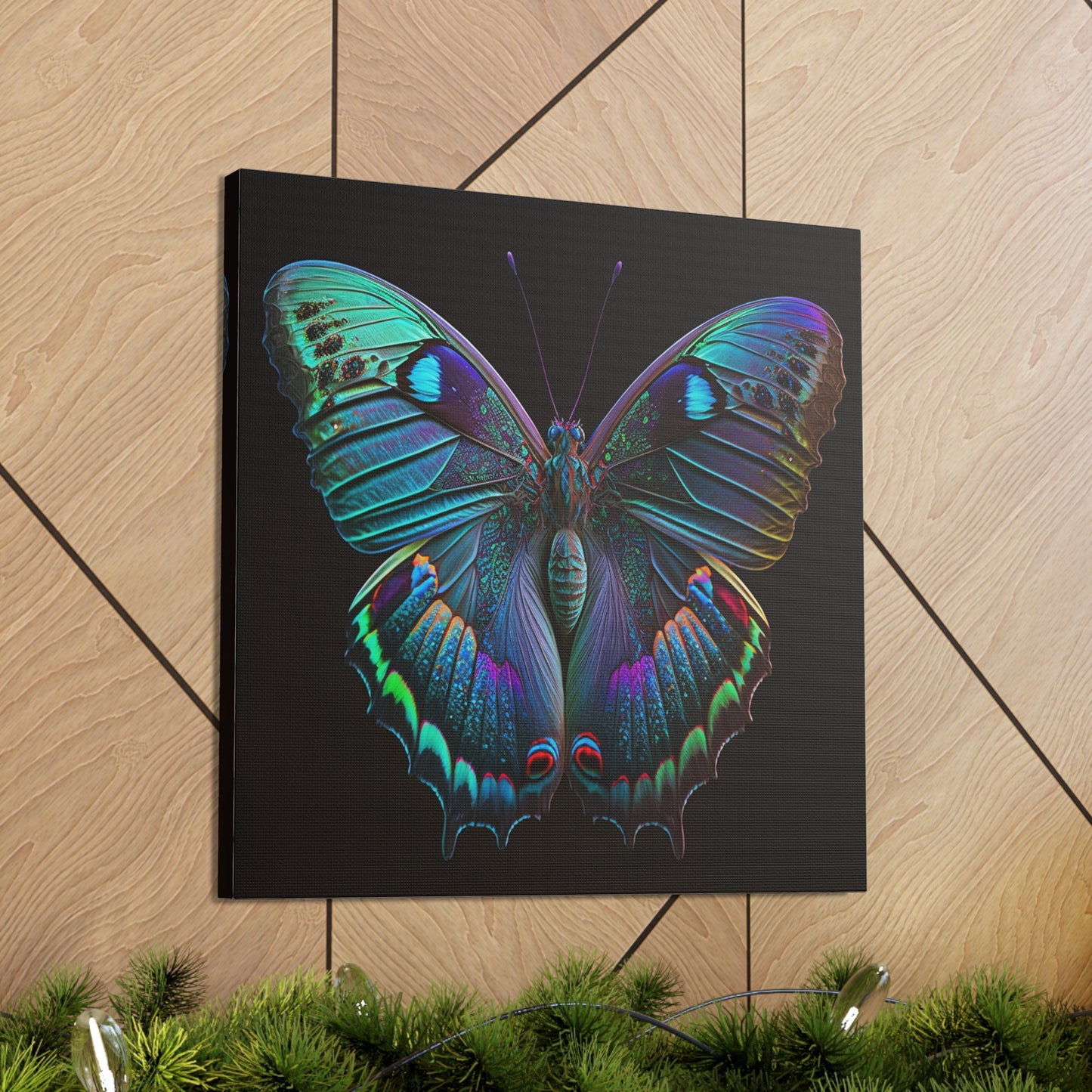 Canvas Gallery Wraps Hue Neon Butterfly 4