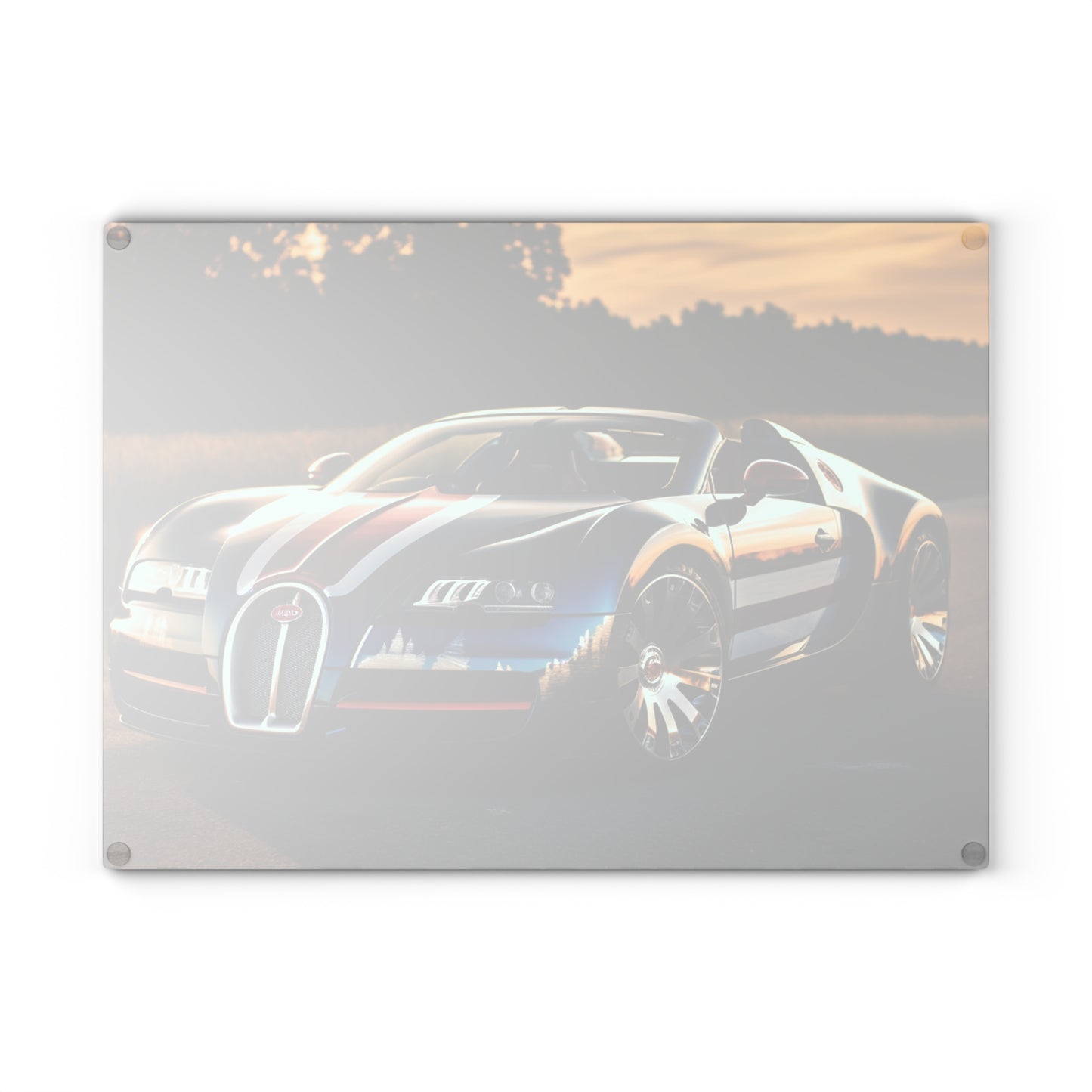 Glass Cutting Board Bugatti Flag American 3