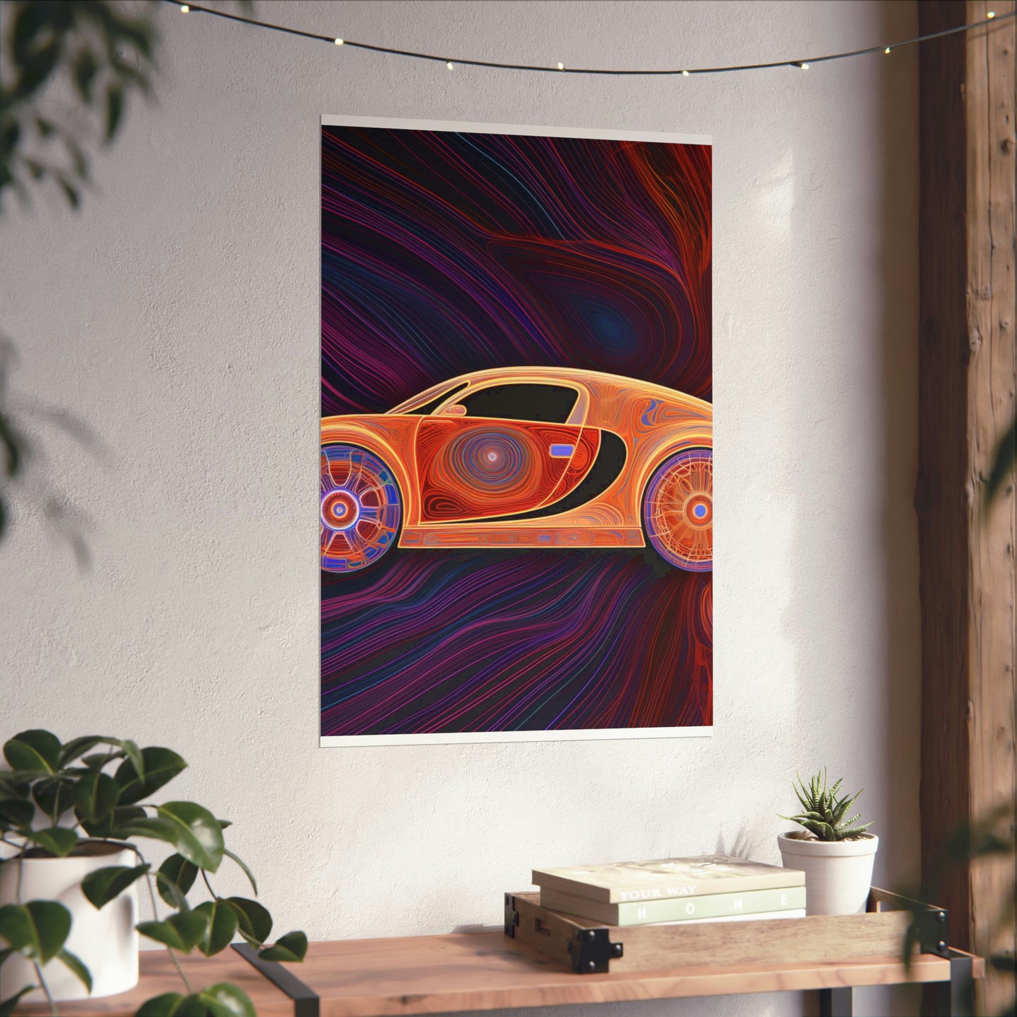 Premium Matte Vertical Posters Bugatti Abstract Concept 2