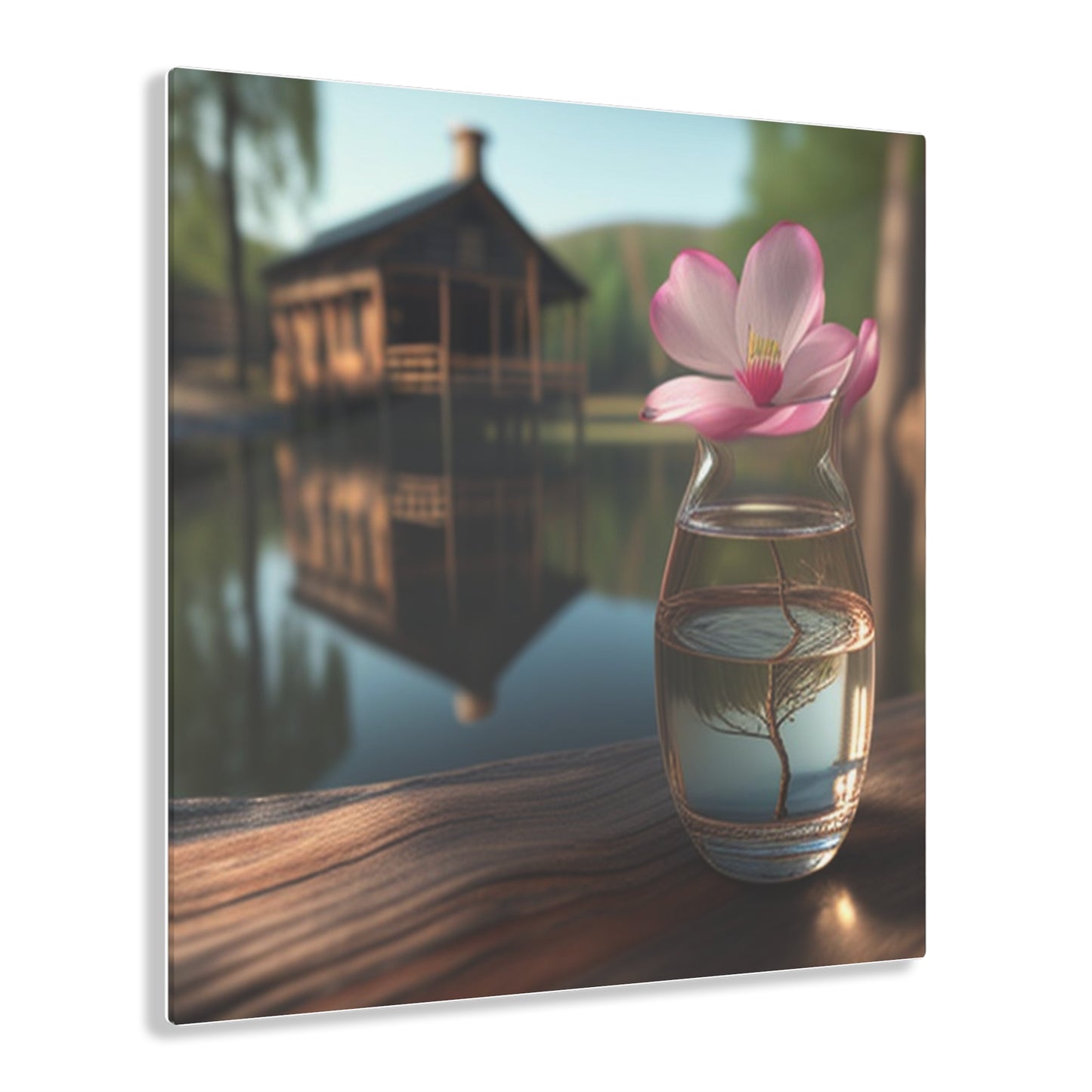 Acrylic Prints Magnolia in a Glass vase 1