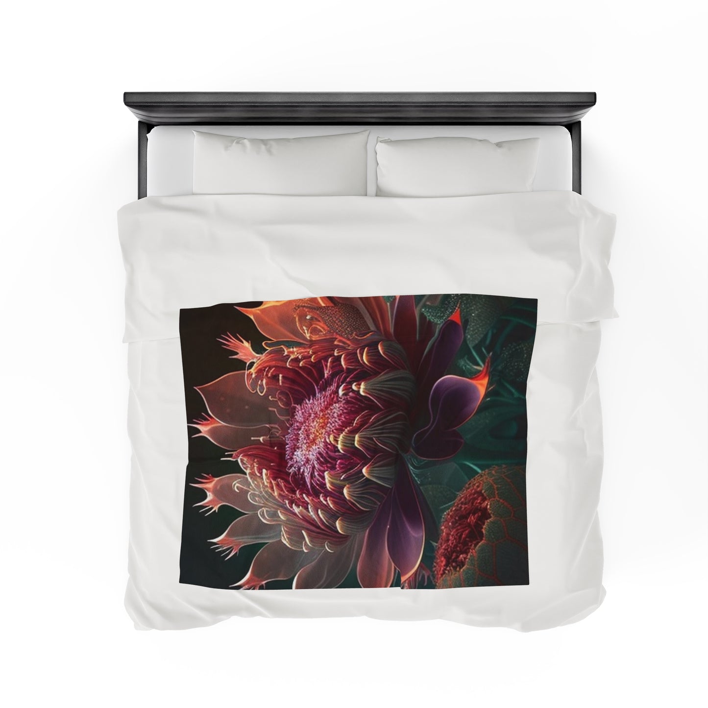 Velveteen Plush Blanket Flower Arangment 1