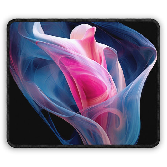 Gaming Mouse Pad  Pink & Blue Tulip Rose 3