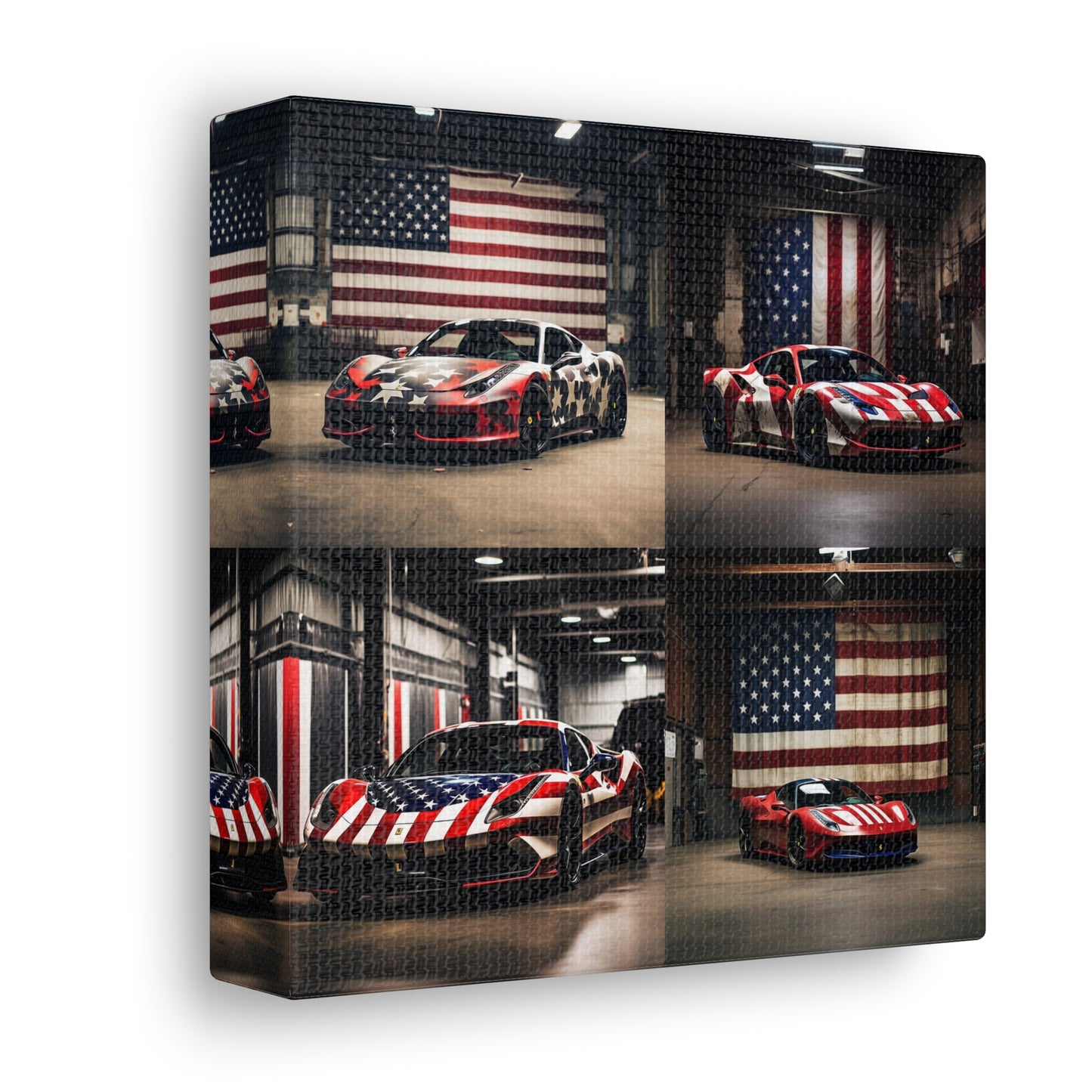 Canvas Gallery Wraps American Flag Farrari 5