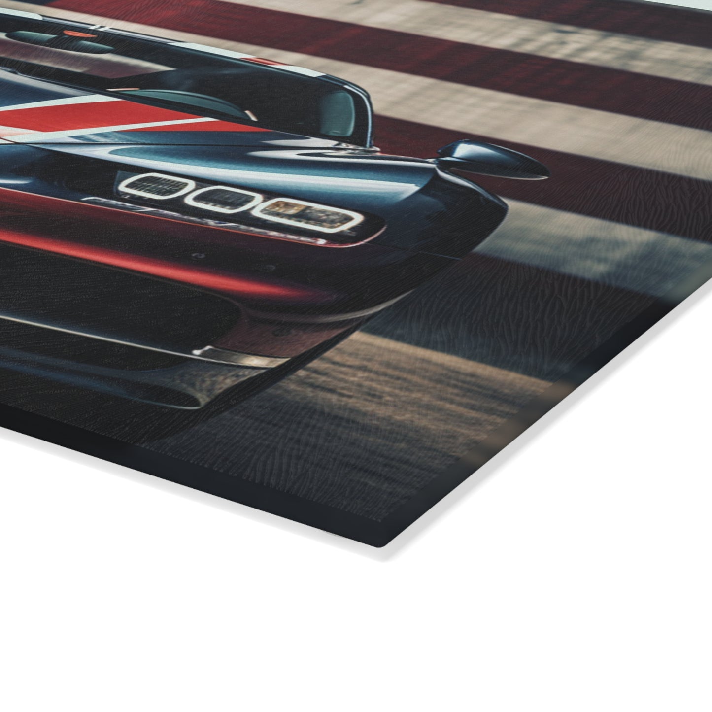 Glass Cutting Board Bugatti Flag 2