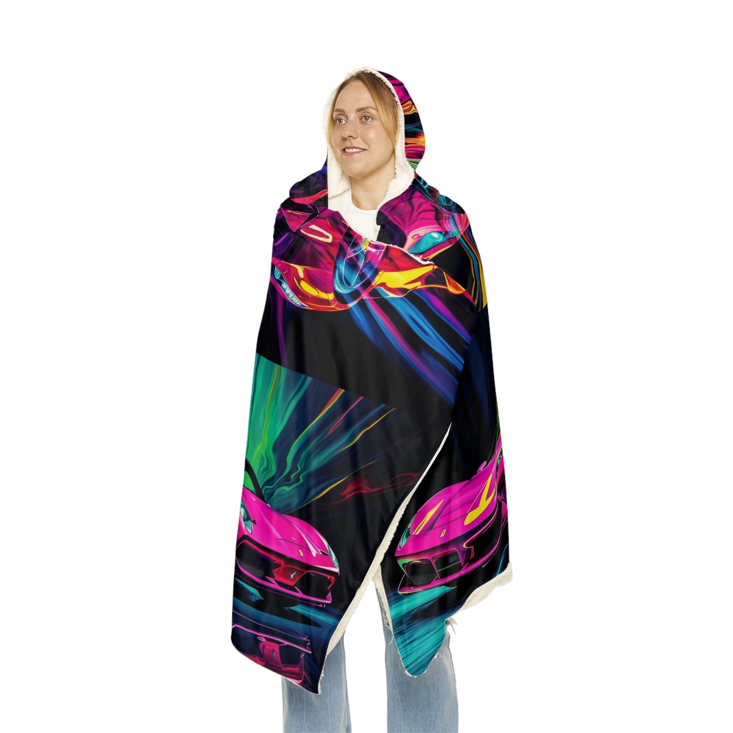 Snuggle Hooded Blanket Pink Ferrari Macro 5