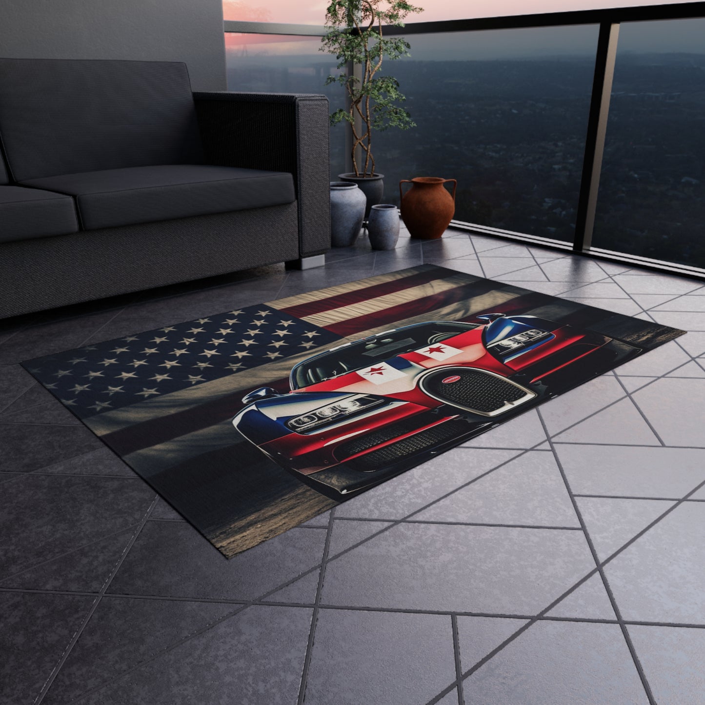 Outdoor Rug  Bugatti American Flag 3