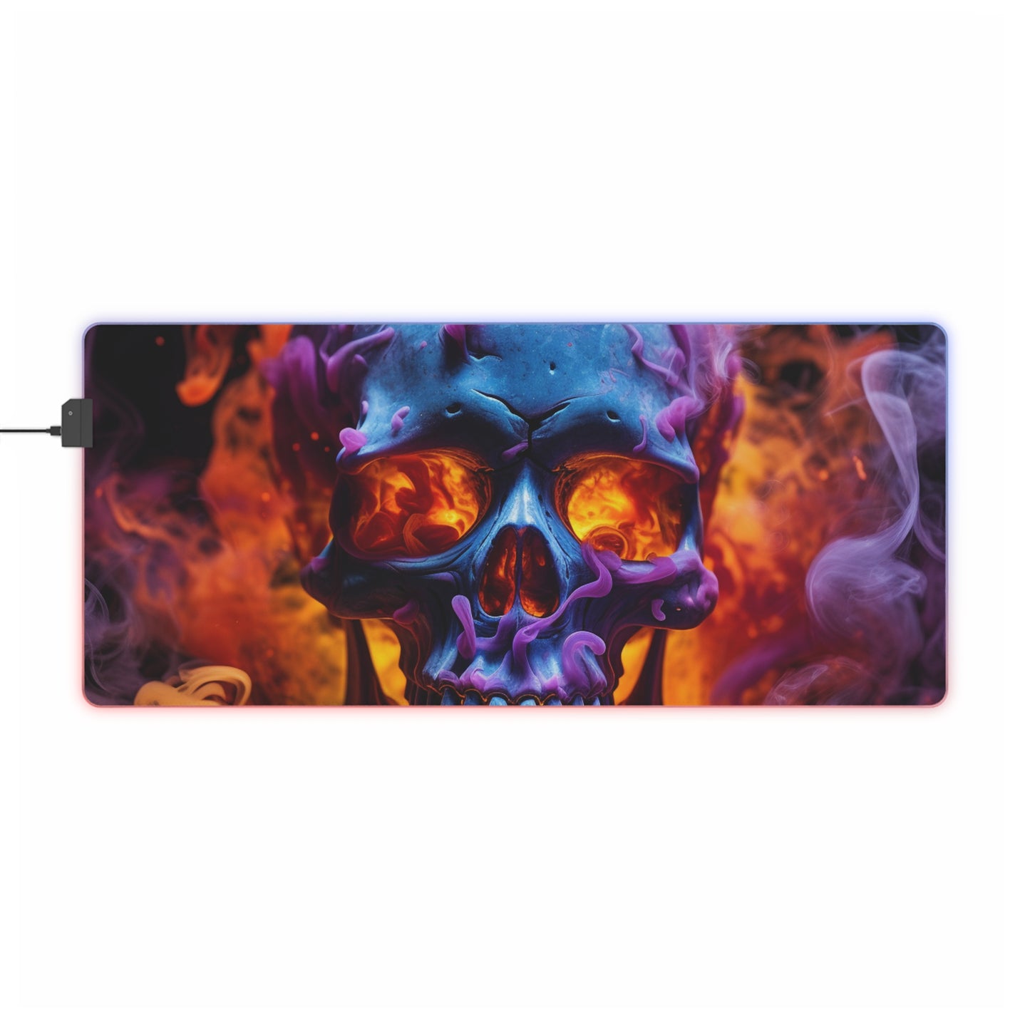 LED Gaming Mouse Pad Macro Skull 3