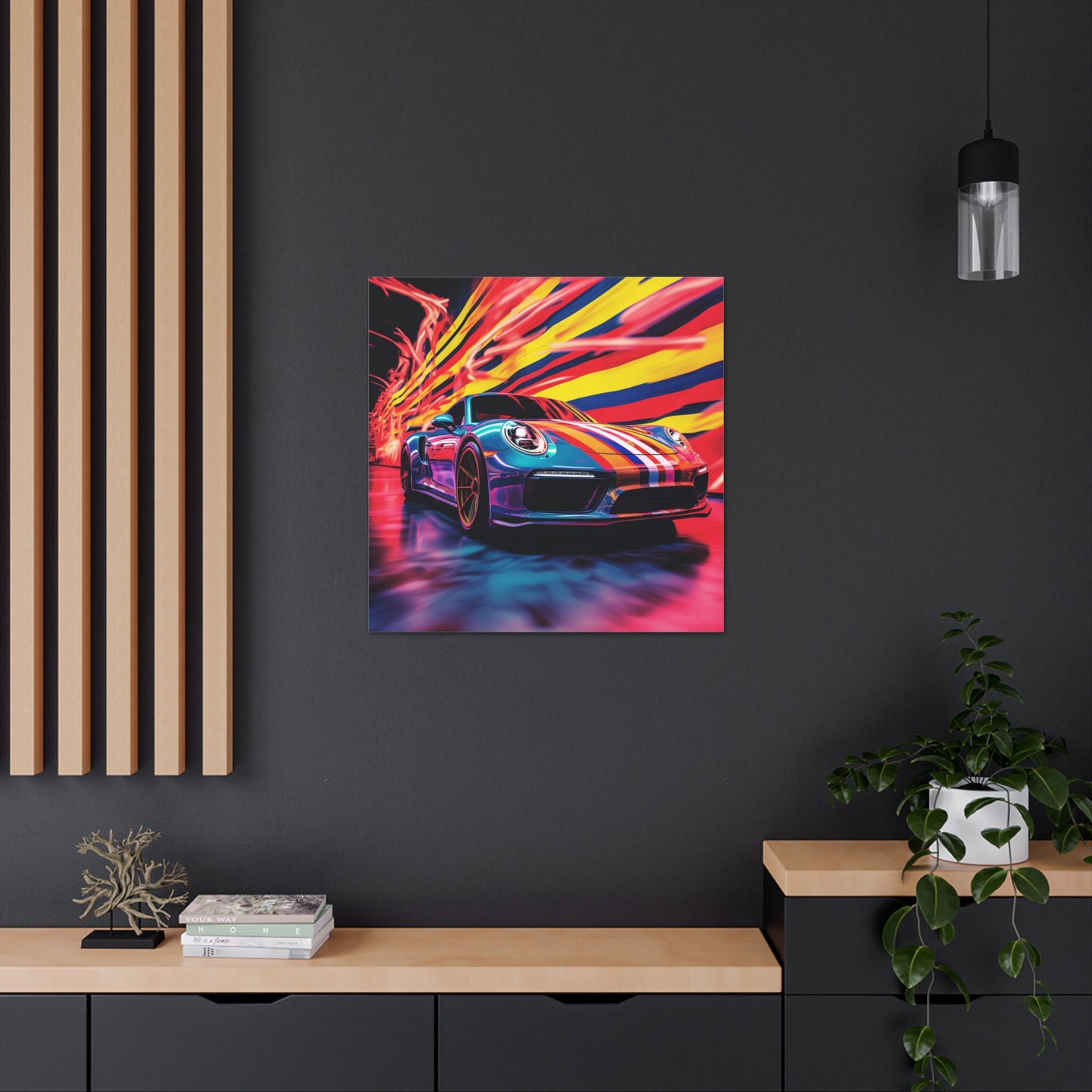 Canvas Gallery Wraps Macro American Flag Porsche 2