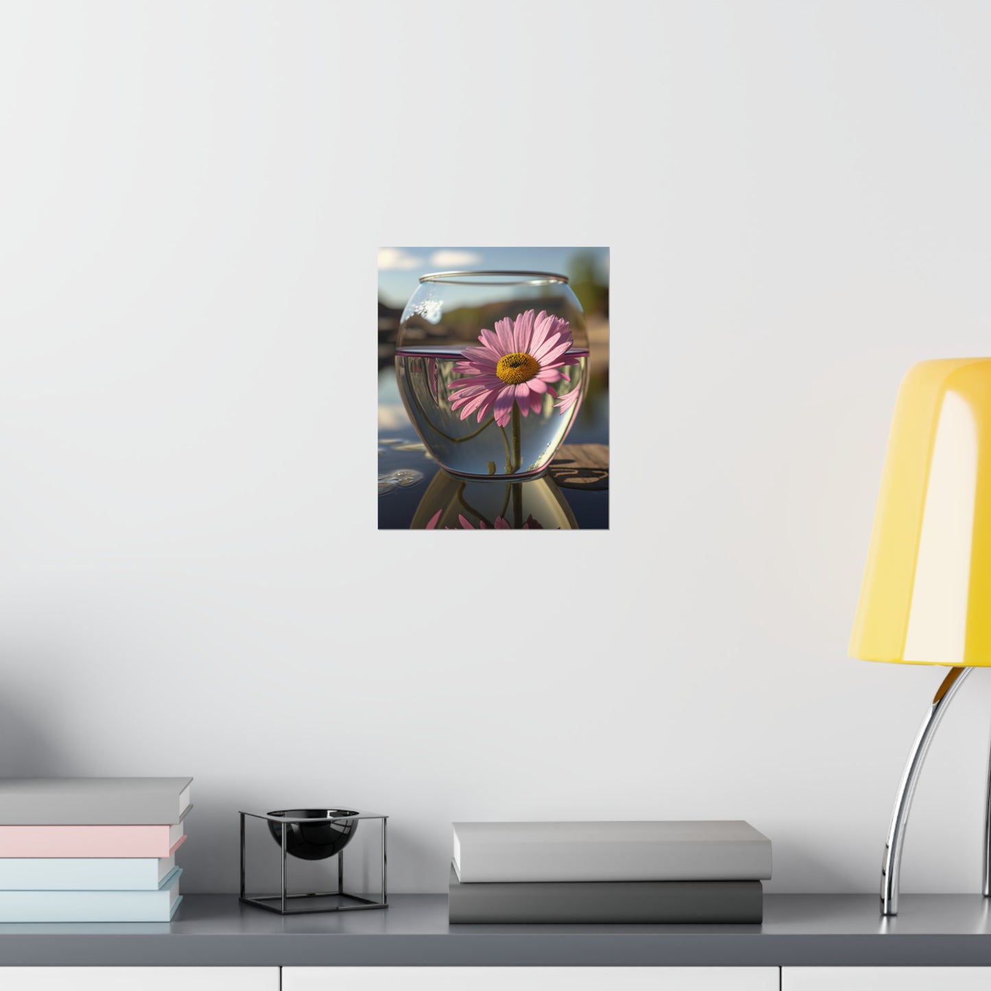 Premium Matte Vertical Posters Daisy in a vase 1