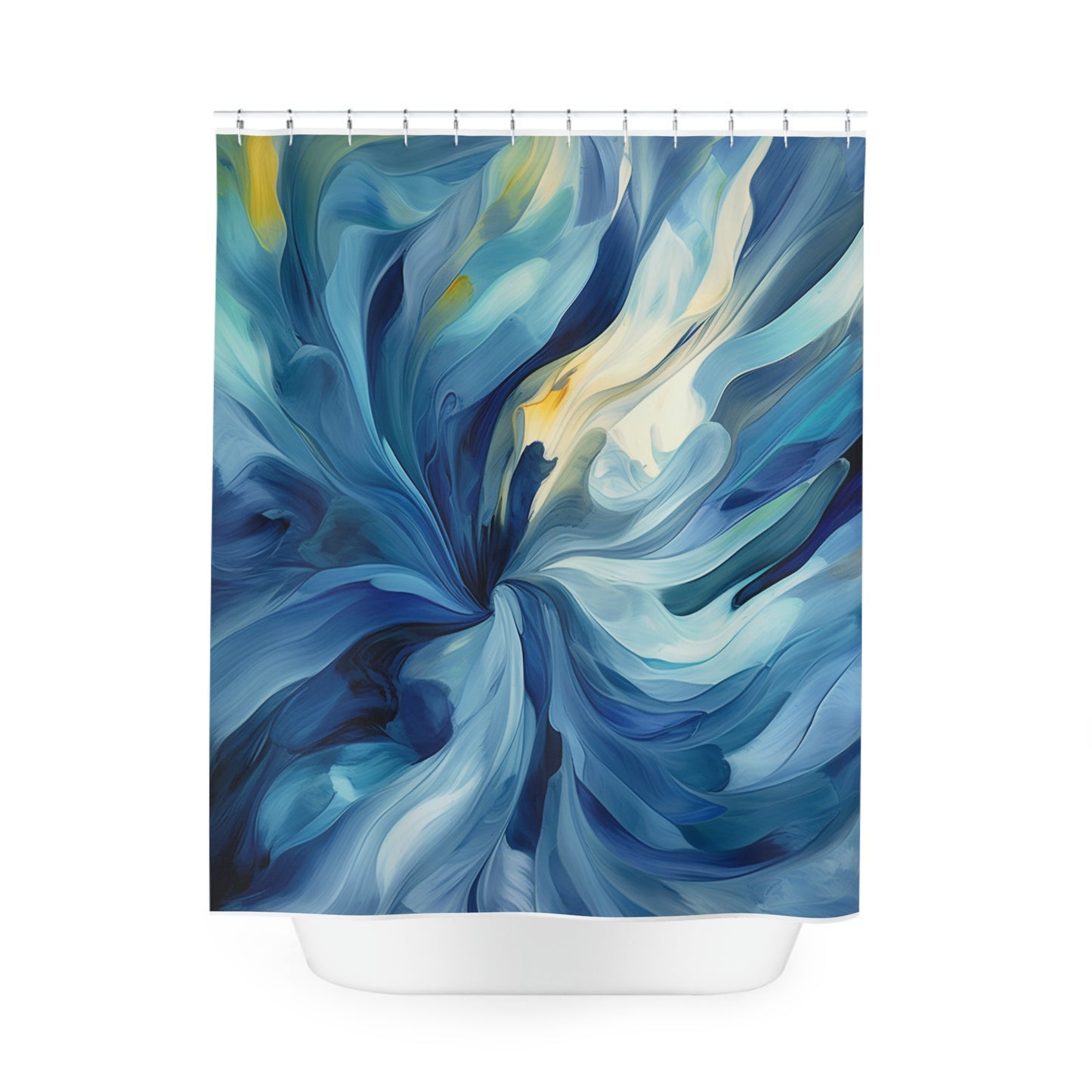 Polyester Shower Curtain Blue Tluip Abstract 4