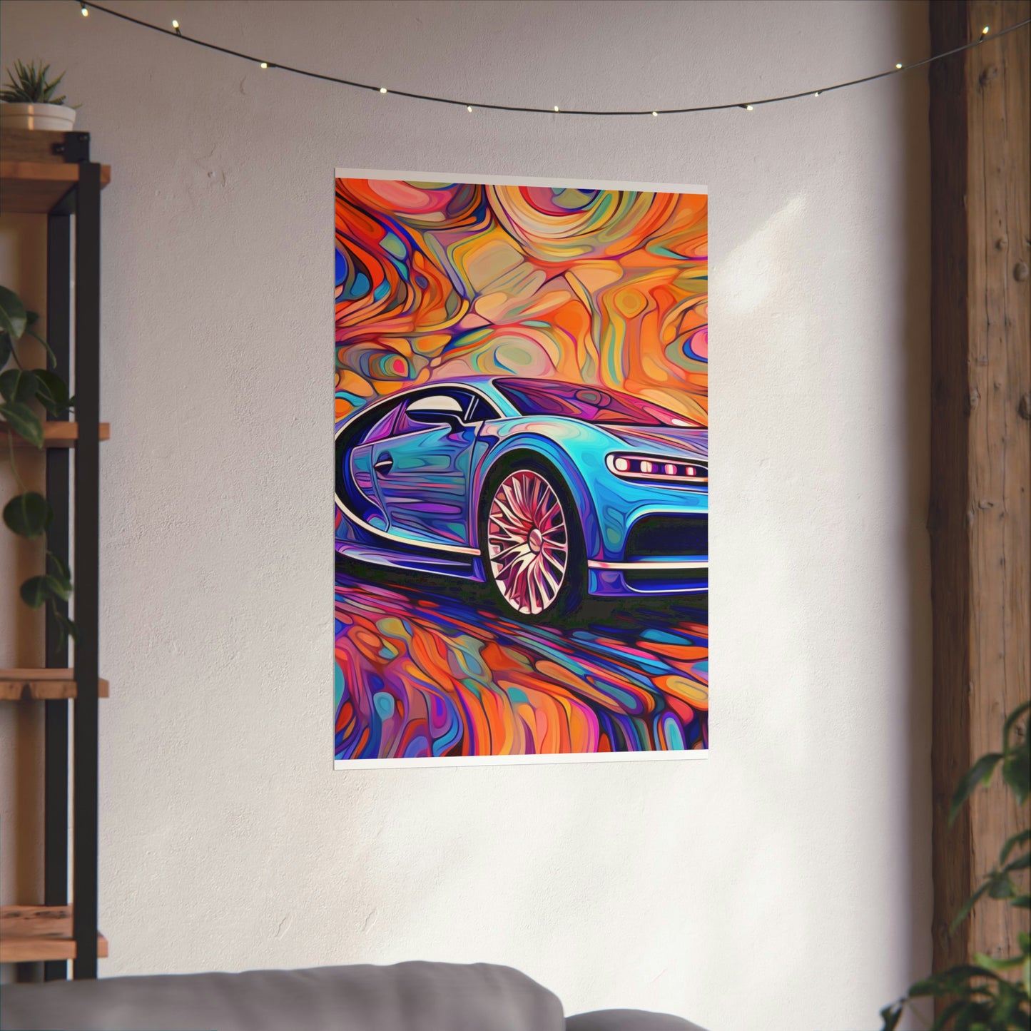 Premium Matte Vertical Posters Bugatti Abstract Concept 3