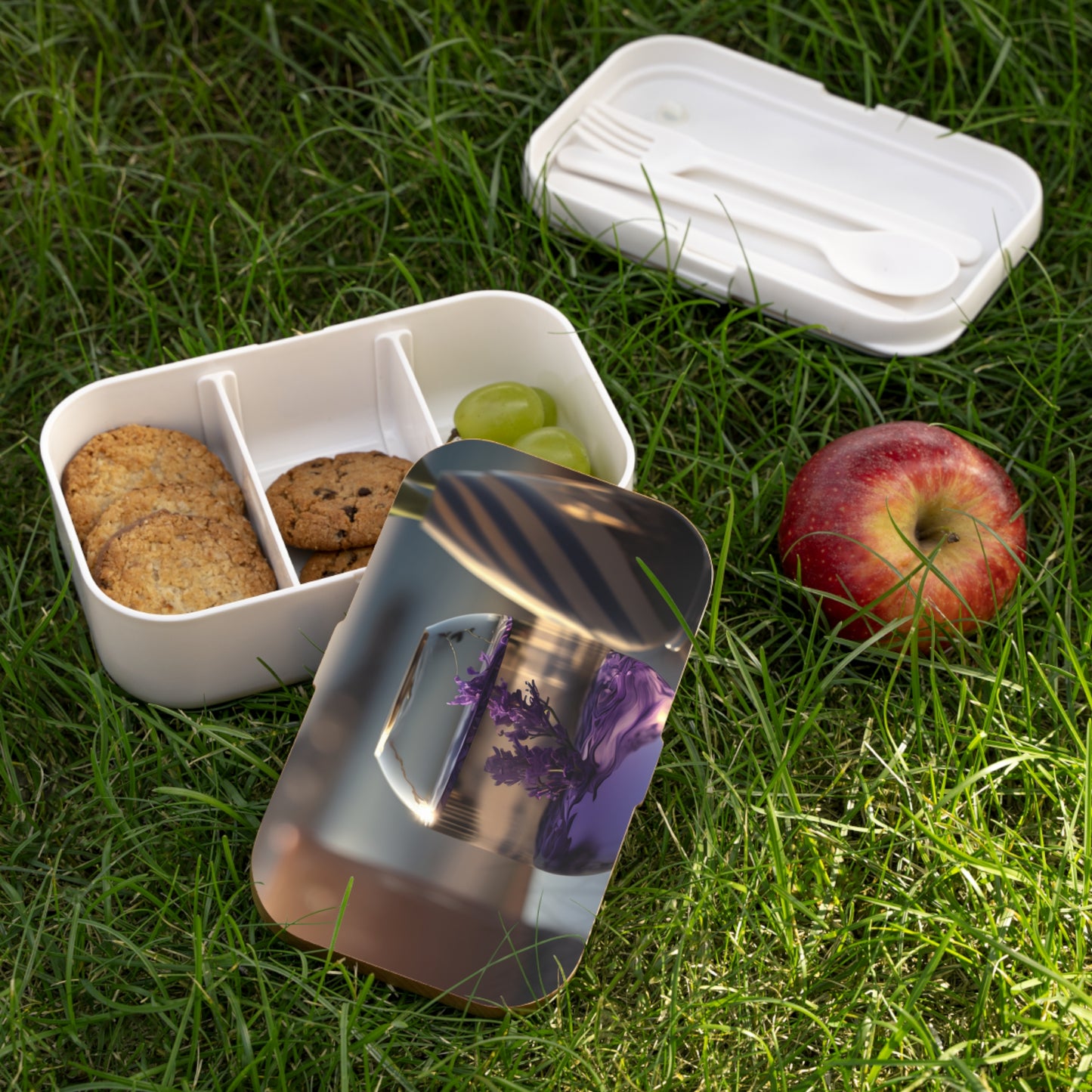 Bento Lunch Box Lavender in a vase 1