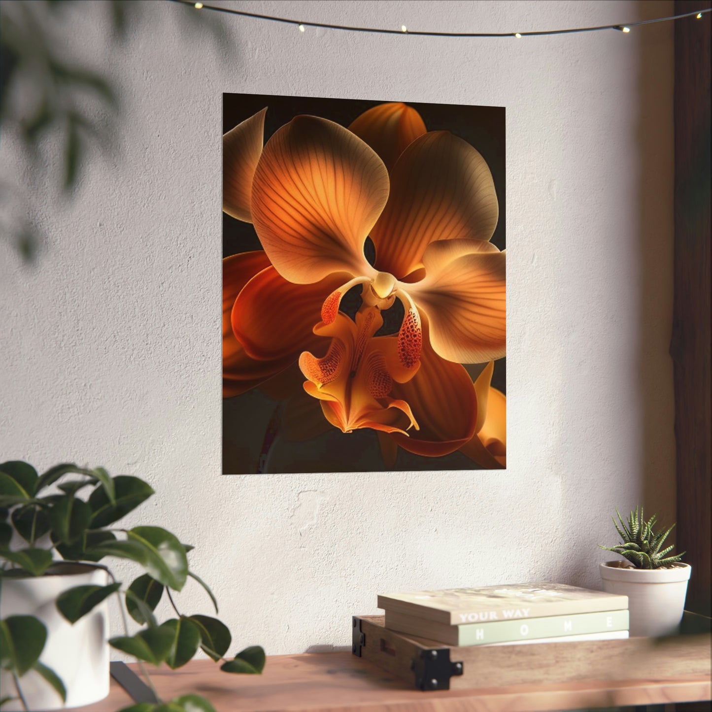 Premium Matte Vertical Posters Orange Orchid 2