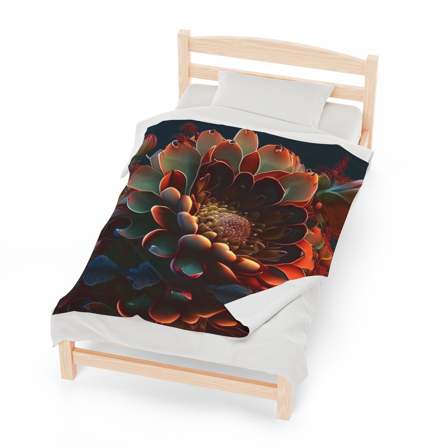 Velveteen Plush Blanket Flower Arangment 4