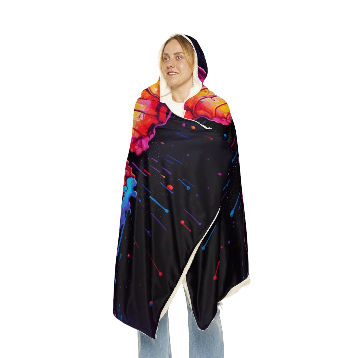 Snuggle Hooded Blanket Pink Butterfly Flair 4