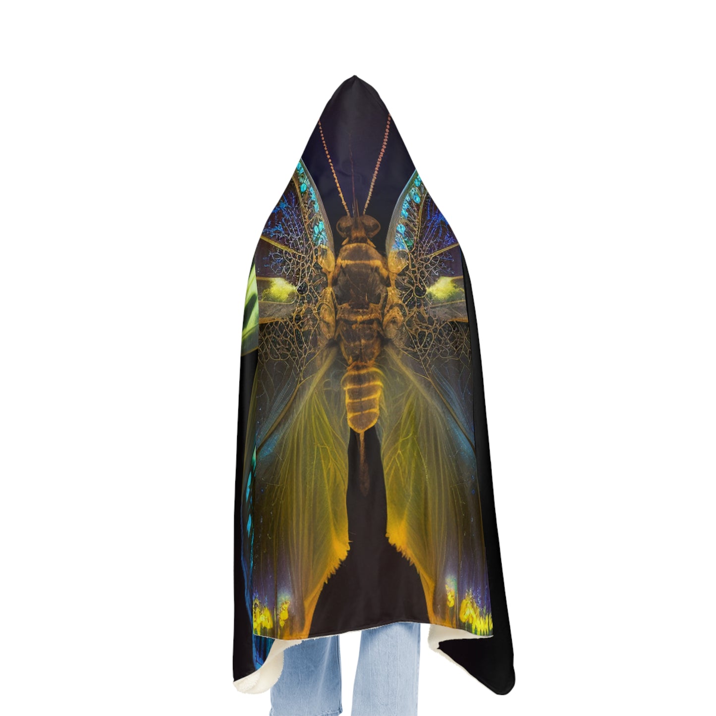 Snuggle Hooded Blanket Neon Hue Butterfly 1